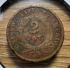 1864 Two Cent Piece - Actual Coin Shown - Free Shipping   Tracking Inv 129