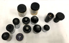 Large Lot Of Vintage Microscope Eye Pieces And Other Parts 
