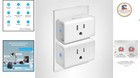 Smart Home Wi-fi Plug Mini - 15a  Voice-controlled With Alexa   Google  2-pack