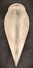 Rare Antique French Etched Cut Glass Shade For Lamp Chandelier