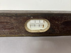 Vintage Brass Bound Wood Level American Level Mfg co  Detroit Mi 28  Mason Work