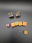 Vintage Butterscotch Brown Bakelite Poker Dice Set Of 8 Gambling