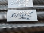 2pcs Maton Guitar Bass Neck Headstock Self-adhesive Metal Sticker Decals Silver