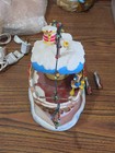 Vtg Disney Toontown Christmas Village Donald Duck House Boat Miss Daisy Rare