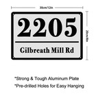 12  X 8  Customized Aluminum House Number Plaque Personalized Home Address Sign