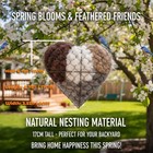 New Handmade Fiber Bird Nesting Heart hummingbirds Lovers Home Garden Yard