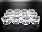 Clear Plastic Round Box Jars Jewelry Beads Storage Case Container Various Size