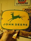 Vintage John Deere Porcelain Sign Farm Tractor Farming Equipment Dealer Sales