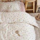 Crib Bedding Muslin Duvet Cover With Small Pink Floral  Pure Cotton Toddler C   