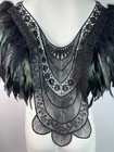 Black Adult Angel Wings Chain Halter Top With Lace One Size Bunring Man Rave