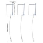 3pcs 1 4 x4  Trailer Coupler Pins With Anti-loss Cable  Square Wire Lock