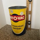 Vintage 60s Ray-o-vac Battery 2 Sided Advertising Store Display Trash Can 14 5 
