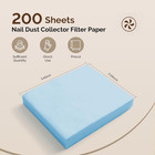 200 Sheets Nail Dust Collector Filter Paper  Disposable Dust Vacuum Filter With