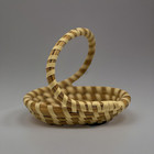 Gullah Charleston South Carolina Handled Sweet Grass Basket Handmade 4    X 4   