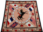Kenzo Horse Cotton Scarf Handkerchief Flags Japan Usa France England Dandy Rare