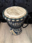 D   jembe Drum Blue Black 7    X 5    Bongo Rhythm Dance Drum Folk Heritage