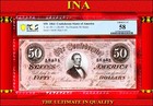  50 1864 Confederate Us Obsolete Paper Money T-66 Pf-1 Cr-495 Civil War Pcgs 58