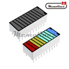 10 Segment 4 Color 5v Led Battery Bar Graph Light Display Indicator Dip