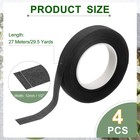 4 Pcs Black Floral Tape 1 2  X 29 5 Yards Florist Wrap Adhesive Tape