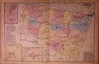 Antique 1871 Plat Map  Green Township In Indiana County  Pennsylvania - Fw Beers