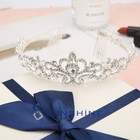 Bridal Princess Austrian Crystal Tiara Wedding Crown Veil Hair Accessory Silver