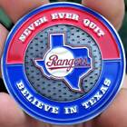 Premium Mlb Texas Rangers Poker Card Guard Chip Protector Golf Marker Coin New