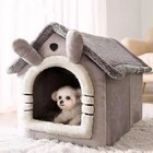 Foldable Washable Pet Dog Cat Bed House Kennel - Soft  warm Pet Bed