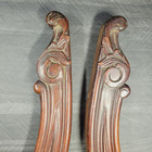 Antique Shelf Corbels Hand Carved Wood Architectural Salvage French Large 20 