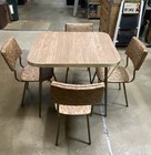 Vintage Queen City Dinettes Mcm Retro Formica Dining Kitchen Cabin Table Chairs