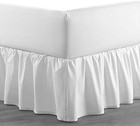 Lightweight Ruffled Bed Skirt  Twin Size 10 Inch Drop - Twin - 10  Drop White