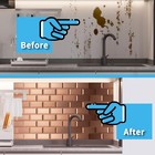 Art3d 100 Pcs Peel And Stick Backsplash Tiles 3d Metal Subway 3x6 Inch Copper