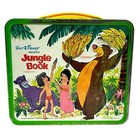 Disney 1966 Aladdin Jungle Book Embossed Metal Lunchbox W thermos   Golden Book 