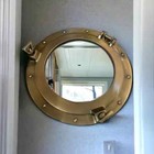 Maritime Ship Boat Wall Mirror Antique Brass 15  Porthole Nautical Home D  cor