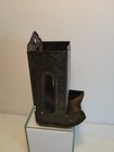 Metal Tin Match Box Holder Vintage Wall Mount Pears Soap Label Rustic 