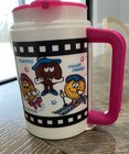 Vintage Girl Scouts Cookie Themed Mug With Lid 6 Inches Pink Travel