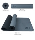 Gruper Non-slip Foam Yoga Mat 72x24in Blue Black With Carry Bag