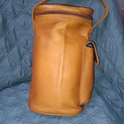 Leather Wine Bag Holds 2 Bottles With A Cork Screw Pocket Super Soft Leather 