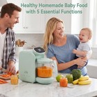 Baby Food Maker With Stainless Steel Steam Basket  5-in-1 Baby Food Green
