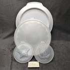 Vtg Tupperware Jel-n-serv Jello Mold Set  616 White 6pc W 8  Y Lid 229  no Heart