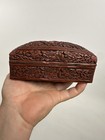 Chinese 18-19th Century Carved Cinnabar Carved Lacquer Box With Qianlong Mark