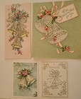 30 Vtg Wedding Fronts Only 1950-60s Glitter Foil Insert Ribbon Scrapbook Cards