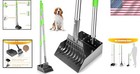 Pooper Scooper  Dog Pooper Scooper Long Handle Stainless Metal Tray And Rake For