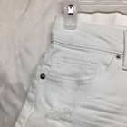 Women Denim Bermuda Short Sz 4 Distressed Mid Rise 10  Inseam Rolled Cuff