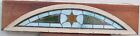 Judaic Architectural Antique Stained Glass Transom Window In Frame - 80  Long