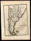 United Provinces Chili Patagonia South America 1835 Bradford Map