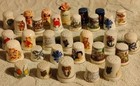 Vintage Lot Of 31 Mixed Us And International Ceramic Sewing Thimbles 