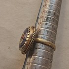 Ancient Rare Silver Viking Ring With Turquoise Stone Genuine Antique Artifact