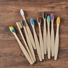 10pcs Colorful Bamboo Toothbrush Set Soft Charcoal Bristle Eco Dental Oral Care