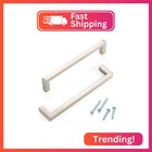 Askano 5 Inch Hole Centers  Brushed Nickel Square Bar Kitchen Cabinet Pull Handl