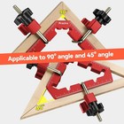 Preciva 45 90 Degree Squares Angle Clamps  Corner Clamps For Woodworking Red 